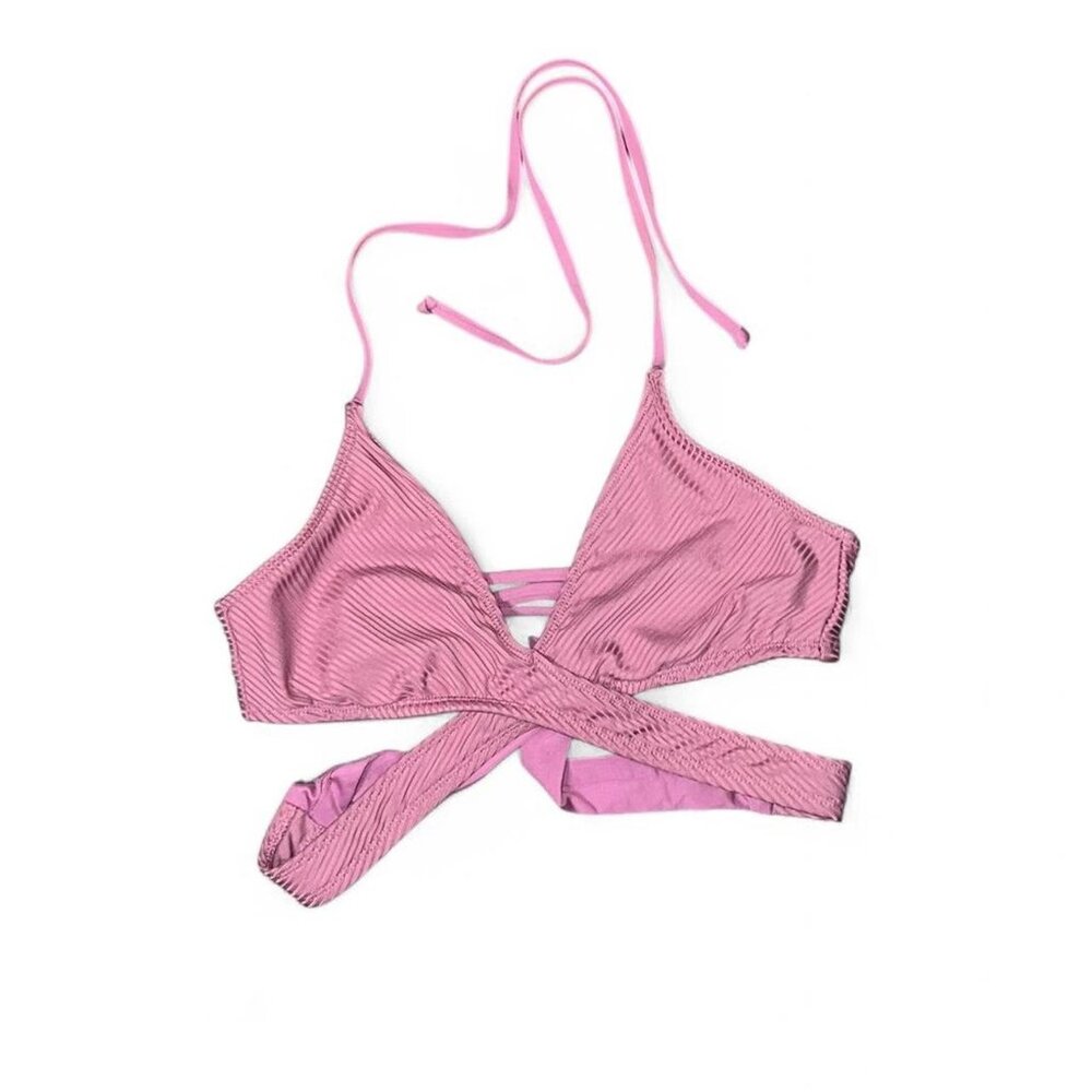 Pink Crossover Summer Bikini Top